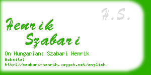 henrik szabari business card